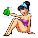 Стикер Пин-ап Полли