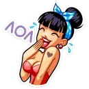 Стикер Пин-ап Полли