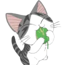 Стикер Серый Полосатый Кот