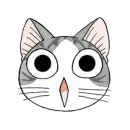 Стикер Серый Полосатый Кот