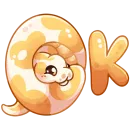 Стикер Питончик Пончик