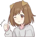 Dog Girls Sticker 2