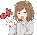 Стикер Dog Girls Sticker 2