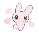 Стикер rabbits and girls pink