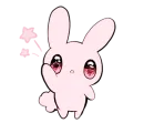 Стикер rabbits and girls pink