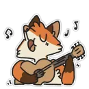 Стикер Rainbow Fox