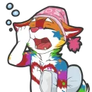 Стикер Разноцветный Лисёнок