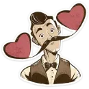 Стикер Ретроджентльмен