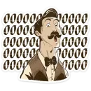 Стикер Ретроджентльмен