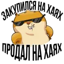 Стикер Хомяк инвестор