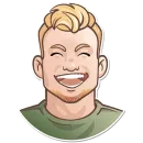 Стикер Кирюня Костыль