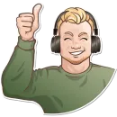 Стикер Кирюня Костыль