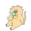 Стикер Sad Fat Cat
