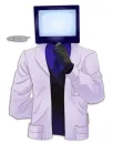 Стикер scientist tv man / skibidi toilet