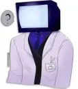 Стикер scientist tv man / skibidi toilet