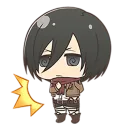 Стикер shingeki no kyojin chibi