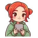 Стикер Девочки-сестрички