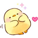 Стикер Soft and Cute Chicks Love