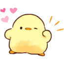 Стикер Soft and Cute Chicks Love