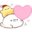 Стикер Soft and Cute Chicks Winter