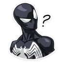 Стикер Человек-Паук. Костюм Симбиот