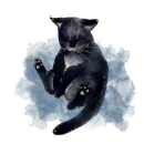 Стикер кот и лис