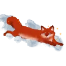 Стикер кот и лис