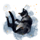 Стикер кот и лис