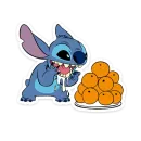 Стикер Стич и Новый год