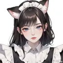 Стикер Black (anime chan)