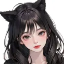 Стикер Black (anime chan)