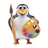 Стикер Dank 3d stock penguins
