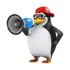 Стикер Dank 3d stock penguins