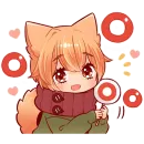 Стикер Рыжий котёнок