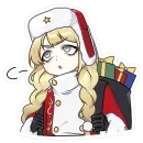 Стикер Новогодний посыльный Аня