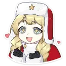 Стикер Новогодний посыльный Аня