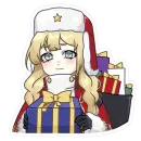 Стикер Новогодний посыльный Аня