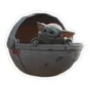 Стикер Baby Yoda The Child from Mandalorian