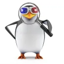 Стикер 3d penguin