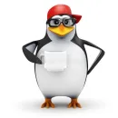 Стикер 3d penguin