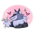 Стикер Волчик