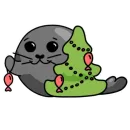 Стикер Тюлень Тюля