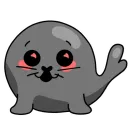 Стикер Тюлень Тюля