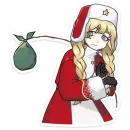 Стикер Новогодний посыльный Аня