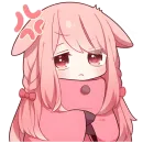 Стикер Розовый зайчик