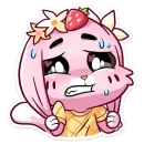 Стикер Клубничная Ванилька