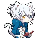 Стикер Белый котёнок 3