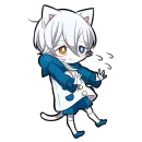 Стикер Белый котёнок 3