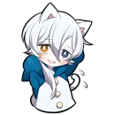 Стикер Белый котёнок 3