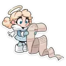 Стикер Зимние Нимб и Рожки